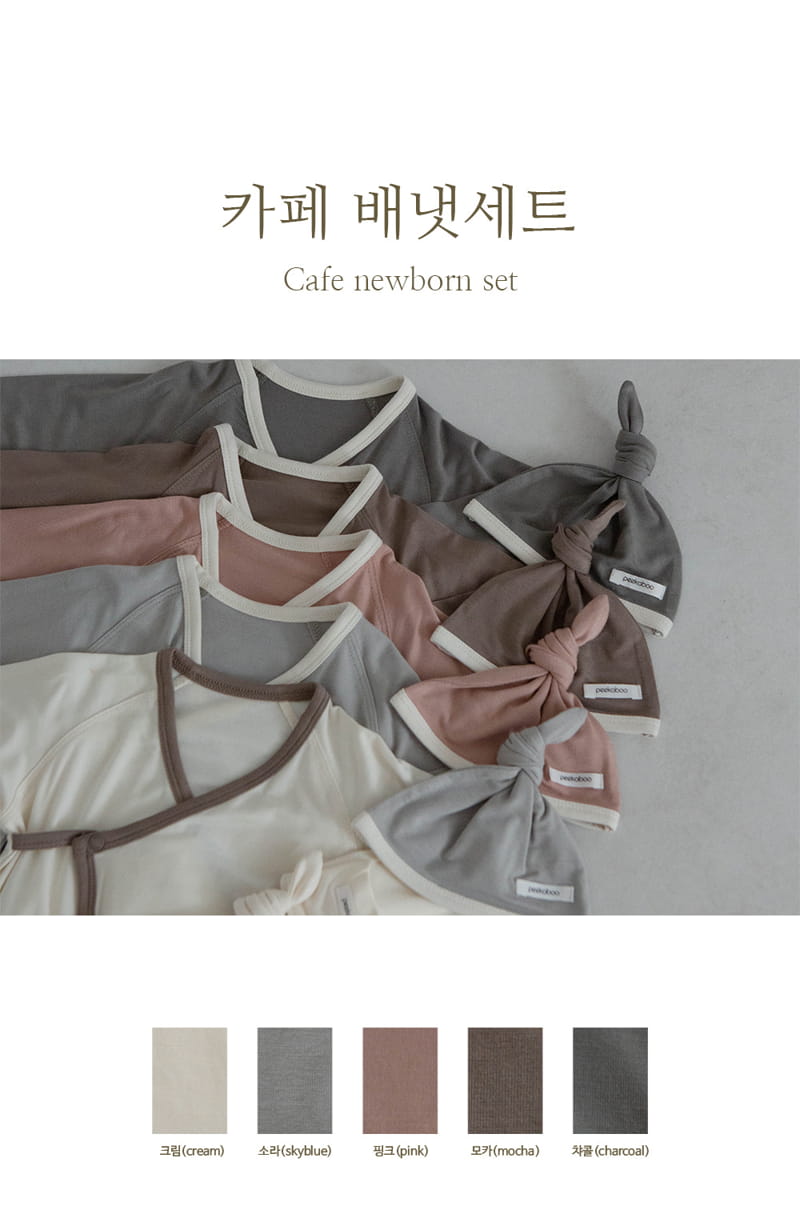 Peekaboo - Korean Baby Fashion - #babylifestyle - Café Benet Hat Set