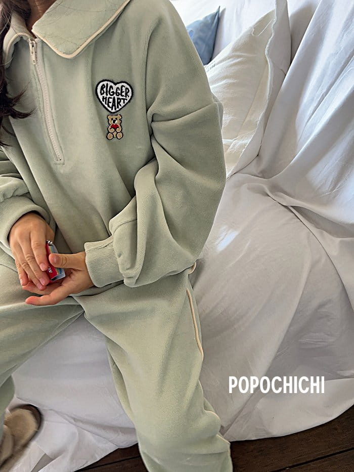 Popochichi - Korean Children Fashion - #Kfashion4kids - Veloure Zip-up - 2