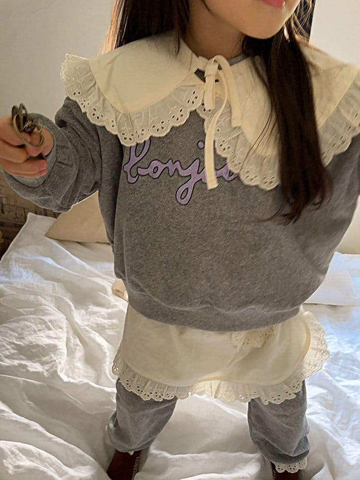 Popochichi - Korean Children Fashion - #childofig - Letter Sweatshirt - 2