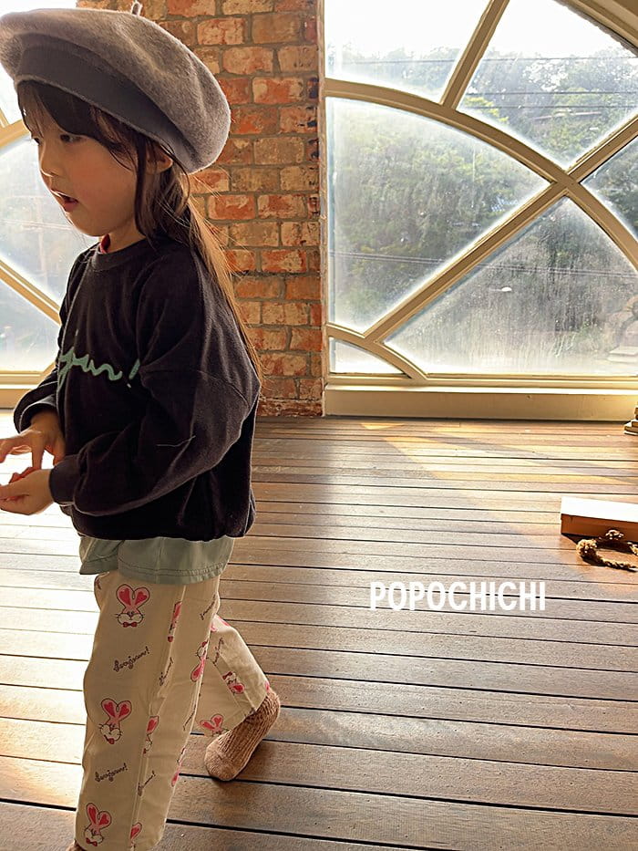 Popochichi - Korean Children Fashion - #kidzfashiontrend - Letter Sweatshirt - 9