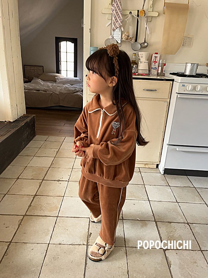 Popochichi - Korean Children Fashion - #todddlerfashion - Veloure Zip-up - 7