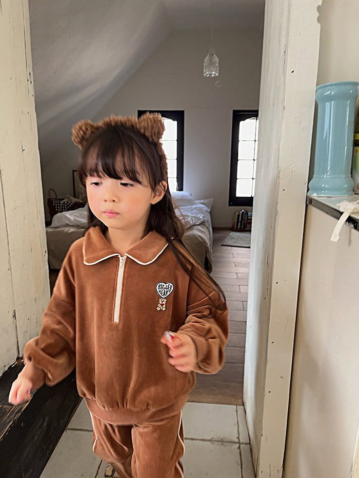 Popochichi - Korean Children Fashion - #toddlerclothing - Veloure Zip-up - 8
