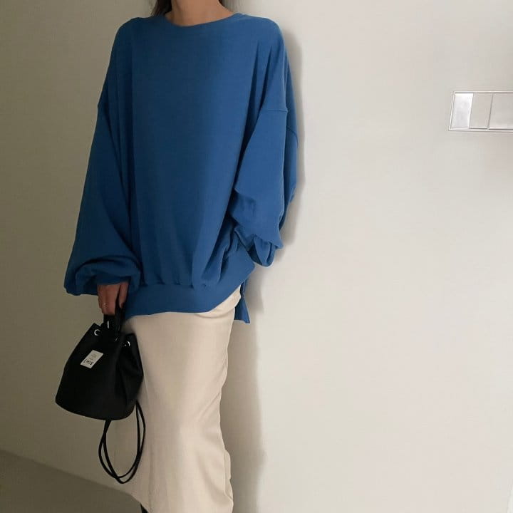 Ripple - Korean Women Fashion - #romanticstyle - Solid Sweatshirt - 2