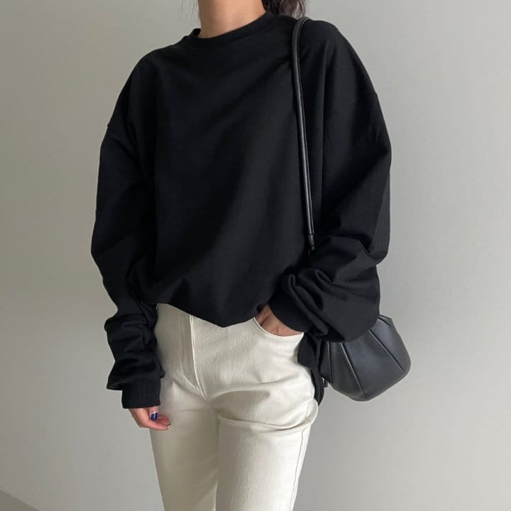 Ripple - Korean Women Fashion - #vintageinspired - Clean Long Sweatshirt - 2