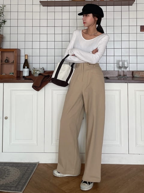 Vanilla - Korean Women Fashion - #momslook - Cotton Pants - 3