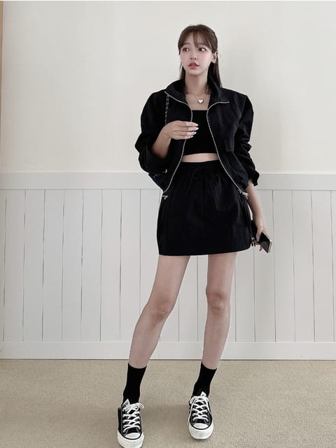 Vanilla - Korean Women Fashion - #momslook - Zipper Twin Skirt - 7