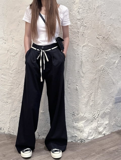 Vanilla - Korean Women Fashion - #momslook - Strap Pants - 6