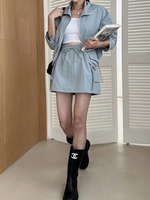 Vanilla - Korean Women Fashion - #womensfashion - Zipper Twin Skirt - 2