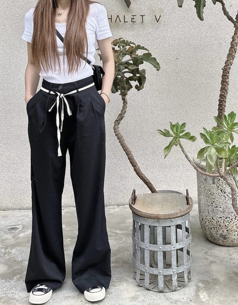 Vanilla - Korean Women Fashion - #womensfashion - Strap Pants