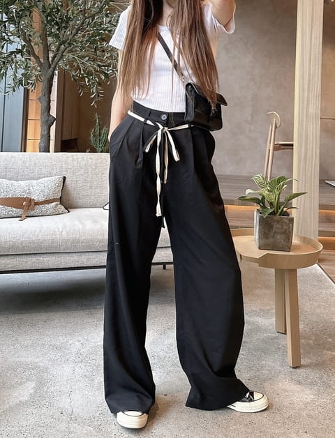 Vanilla - Korean Women Fashion - #womensfashion - Strap Pants - 3