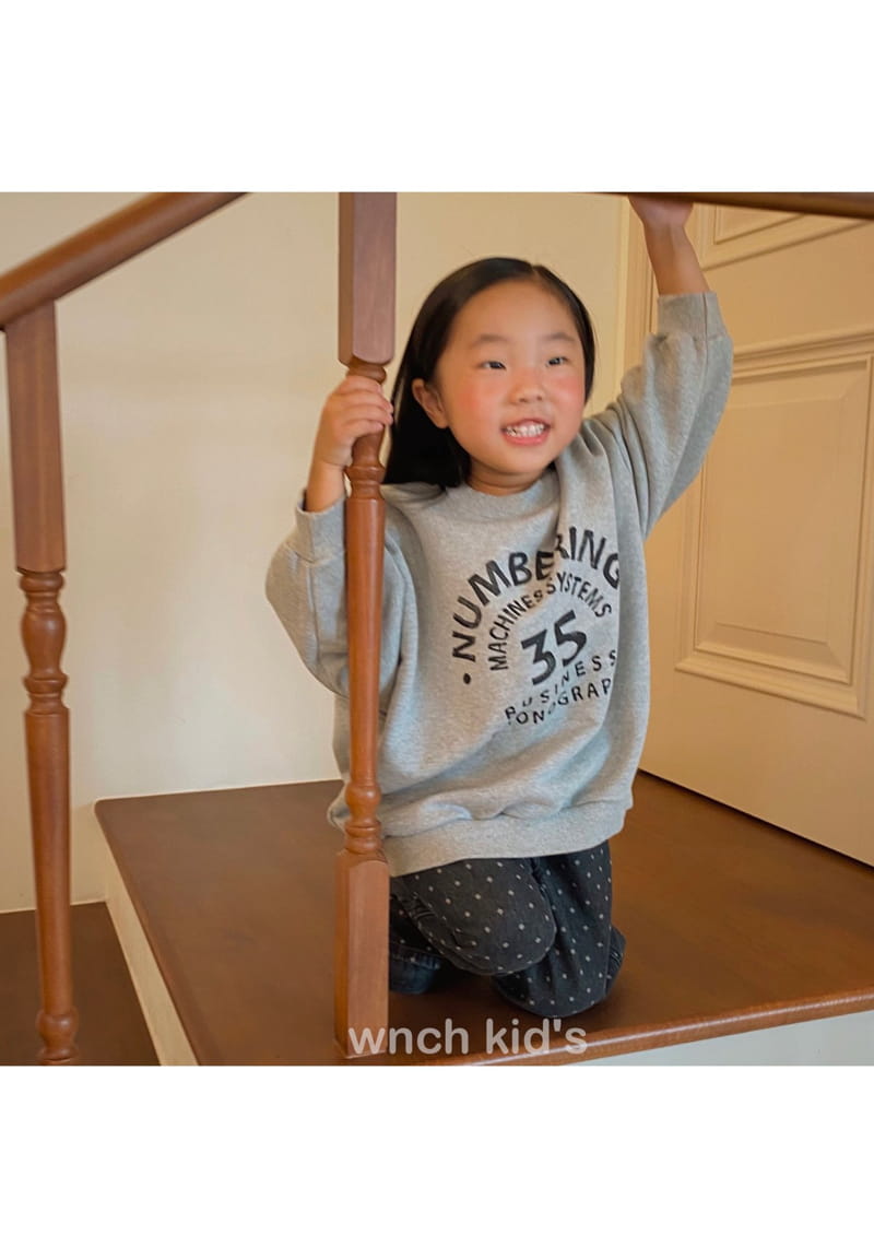Wunch Kids - Korean Children Fashion - #kidsshorts - Numbering Sweatshirt - 9