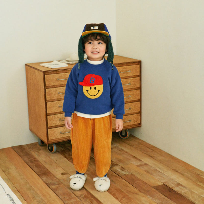 1St Blue - Korean Children Fashion - #Kfashion4kids - Bbogle Smile Tee