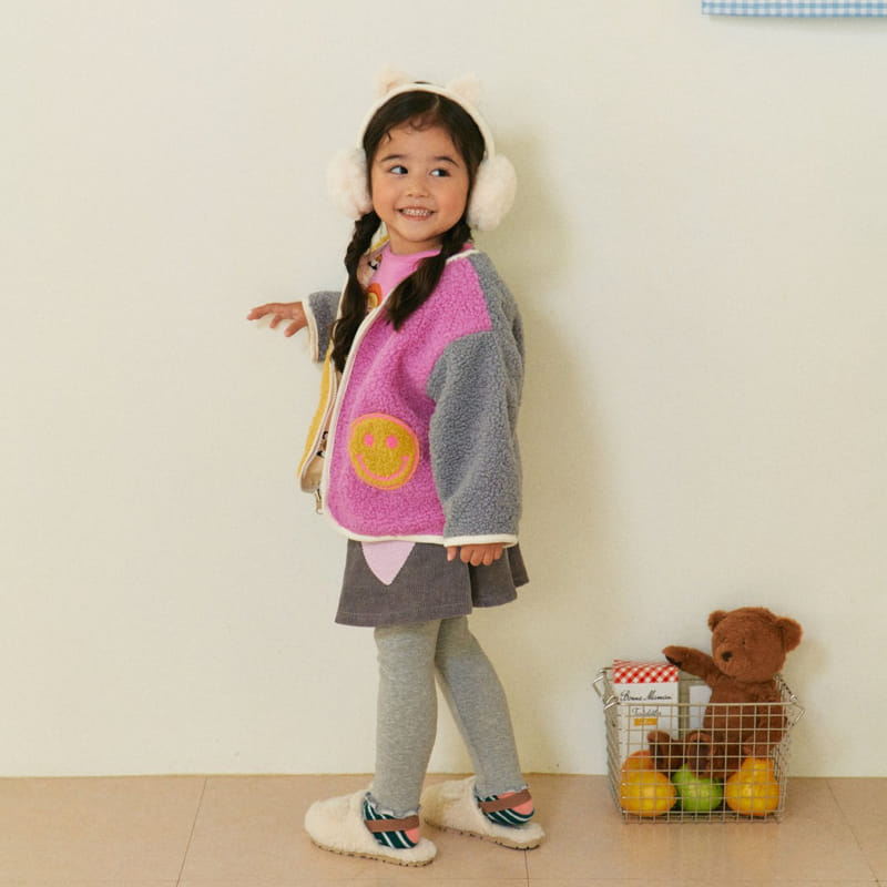 1St Blue - Korean Children Fashion - #Kfashion4kids - Heart Pocket Skirt Leggings - 9