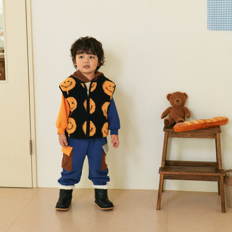1St Blue - Korean Children Fashion - #childofig - Big Smile Reversible Vest - 3