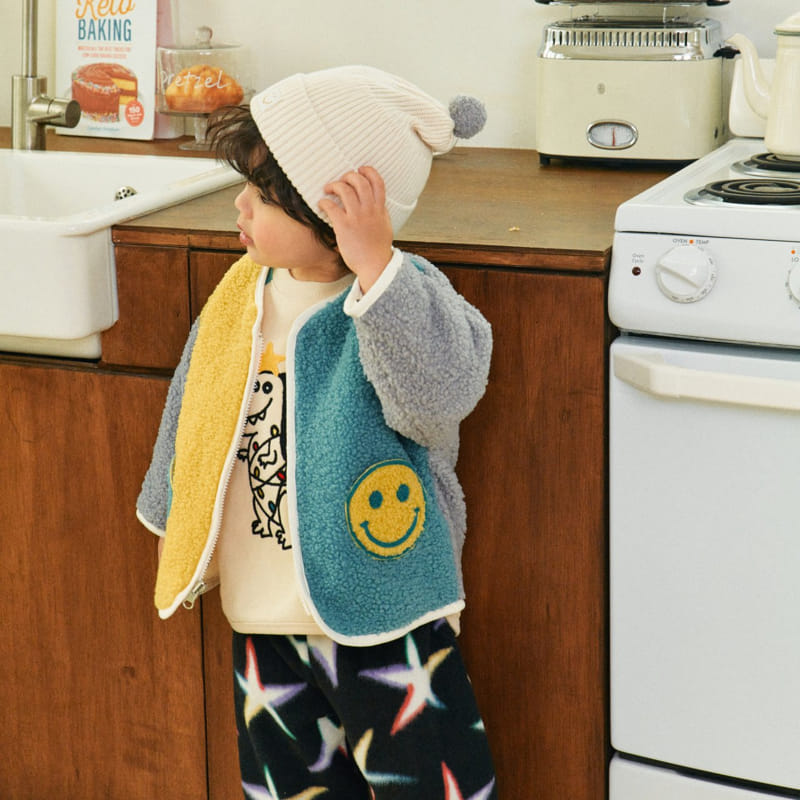 1St Blue - Korean Children Fashion - #childofig - Smile Reversible Jumper - 2