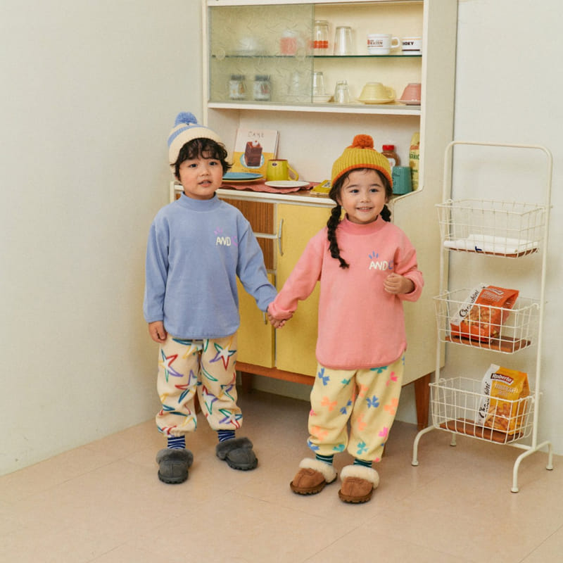 1St Blue - Korean Children Fashion - #childofig - Fleece Pants - 12