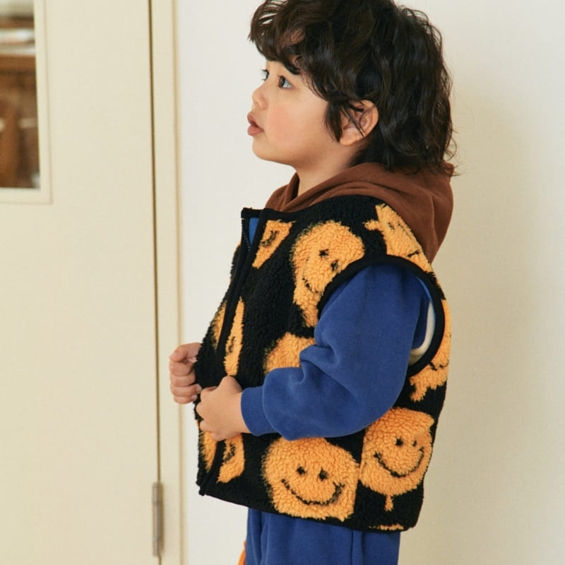 1St Blue - Korean Children Fashion - #childofig - Big Smile Reversible Vest - 4