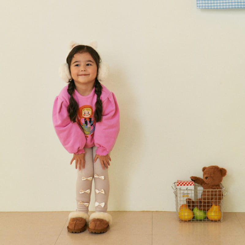 1St Blue - Korean Children Fashion - #designkidswear - Ribbon Rib Leggings