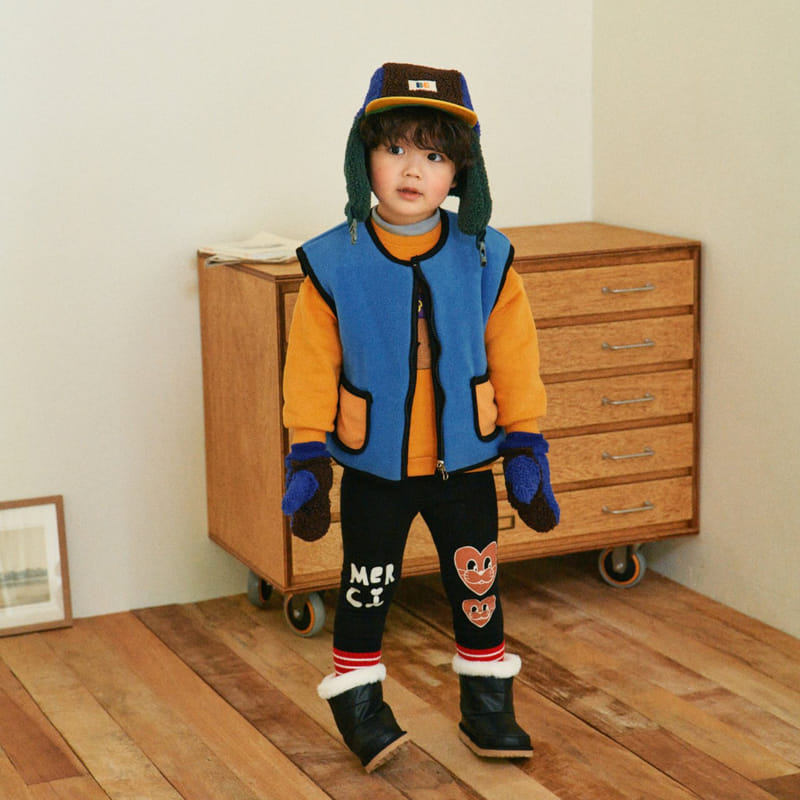 1St Blue - Korean Children Fashion - #discoveringself - Big Smile Reversible Vest - 6