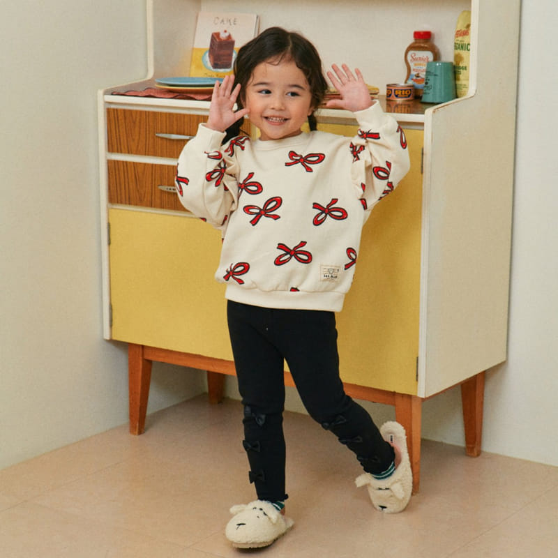 1St Blue - Korean Children Fashion - #fashionkids - Ribbon Rib Leggings - 3