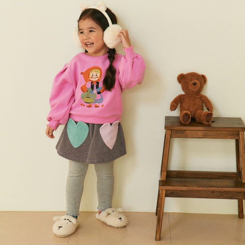 1St Blue - Korean Children Fashion - #kidsshorts - Heart Pocket Skirt Leggings - 6
