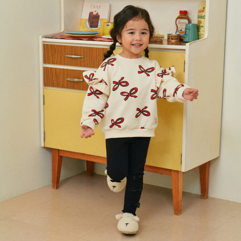 1St Blue - Korean Children Fashion - #fashionkids - Ribbon Rib Leggings - 4