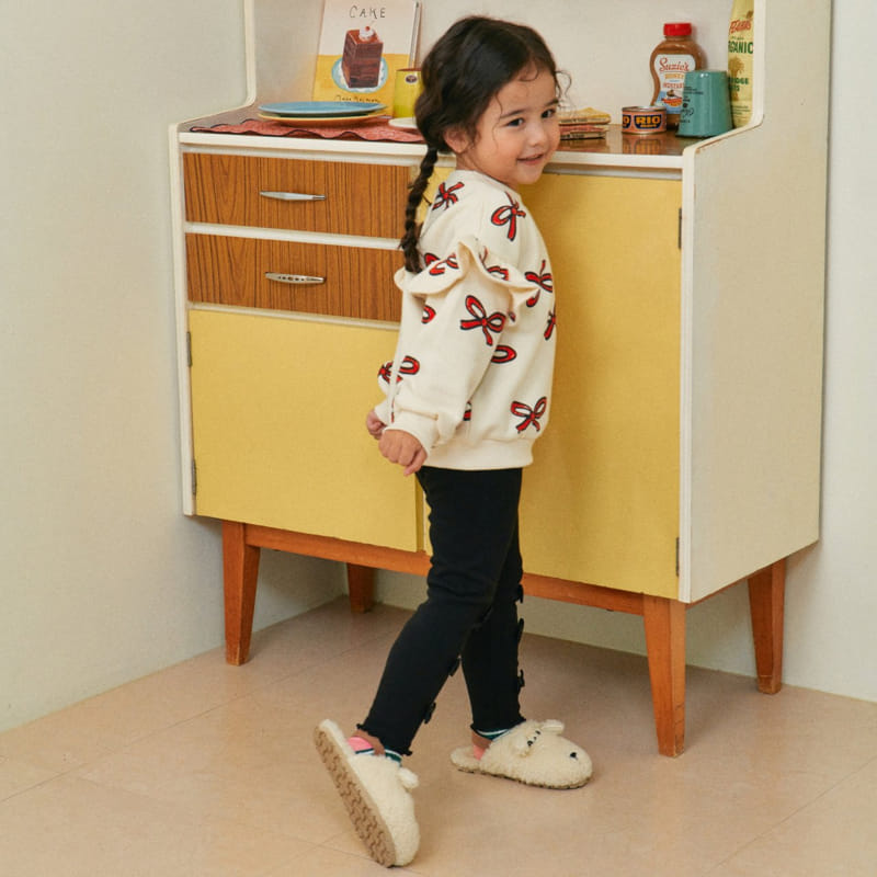 1St Blue - Korean Children Fashion - #kidsstore - Ribbon Rib Leggings - 5