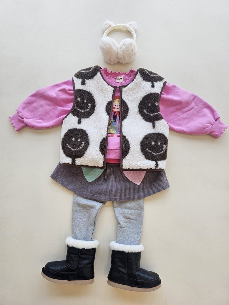 1St Blue - Korean Children Fashion - #kidzfashiontrend - Big Smile Reversible Vest - 10