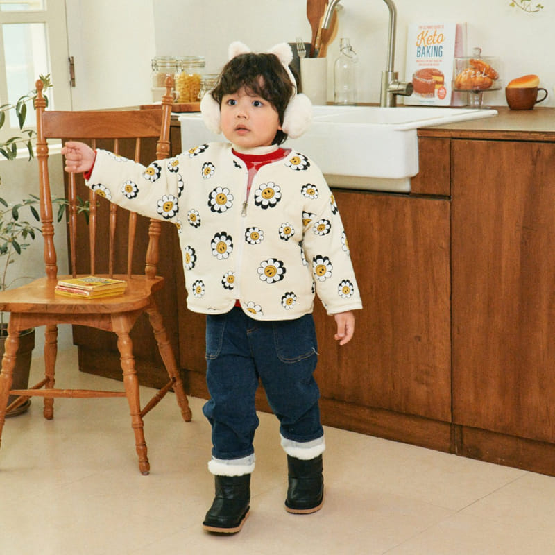1St Blue - Korean Children Fashion - #kidzfashiontrend - Half Open Pocket Jeans - 3