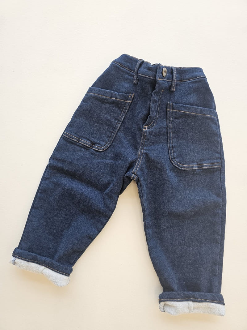 1St Blue - Korean Children Fashion - #littlefashionista - Half Open Pocket Jeans - 5