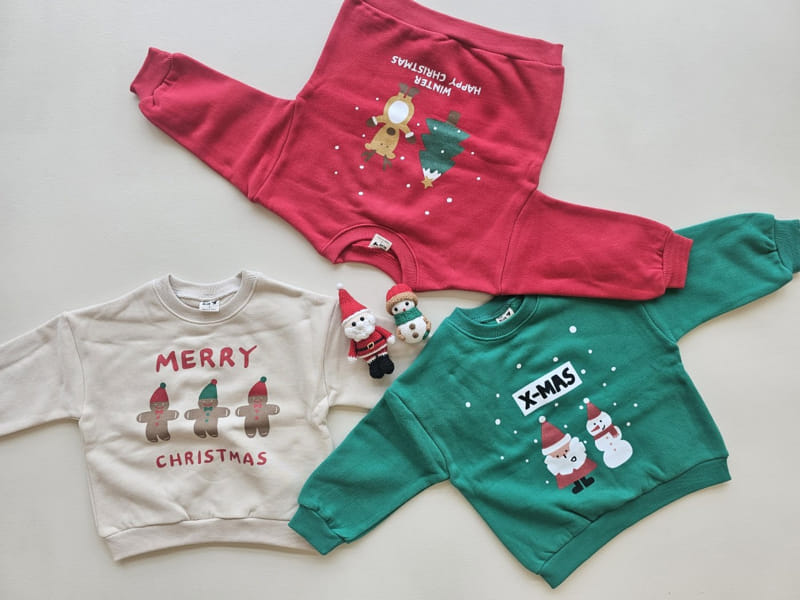 1St Blue - Korean Children Fashion - #minifashionista - Happy Christmas Sweatshirt - 7
