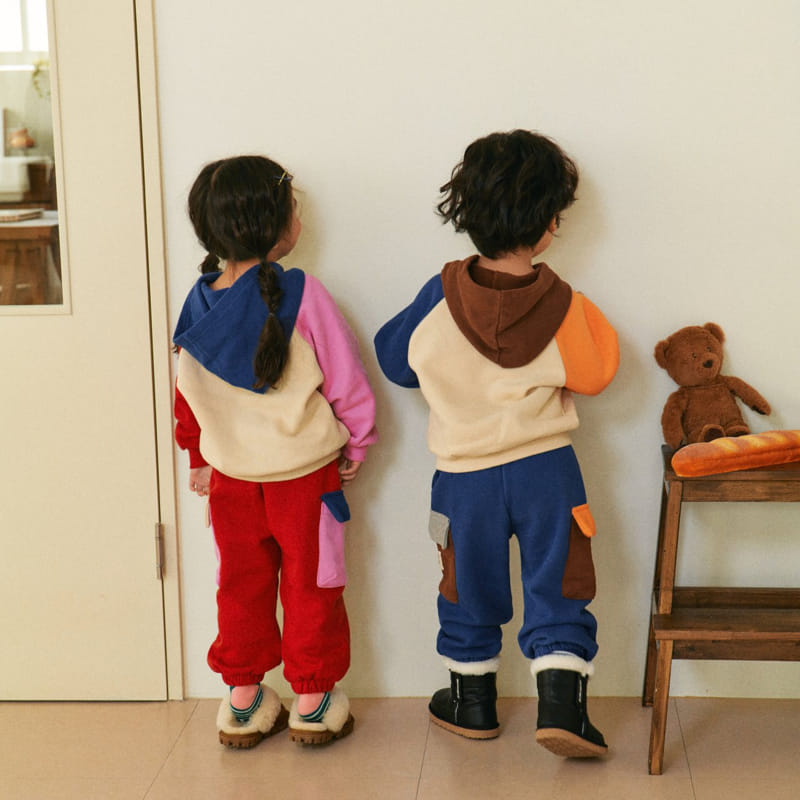 1St Blue - Korean Children Fashion - #todddlerfashion - Color Hoody Tee - 3