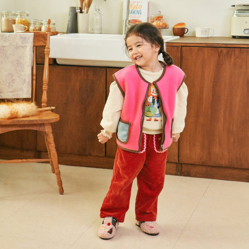 1St Blue - Korean Children Fashion - #toddlerclothing - Big Smile Reversible Vest