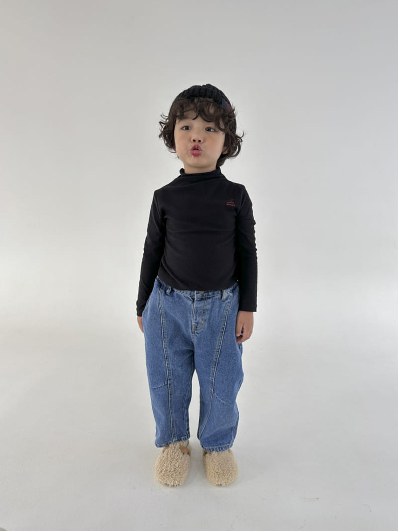 A-Market - Korean Children Fashion - #childofig - Denim Cozy Pants - 9