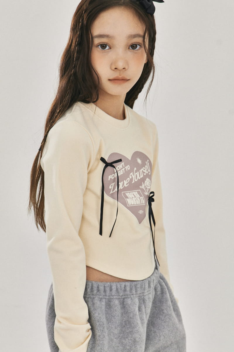 A-Market - Korean Children Fashion - #prettylittlegirls - Ribbon Crop Tee - 6