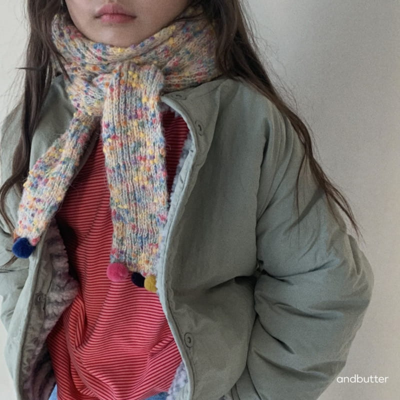 Andbutter - Korean Children Fashion - #childrensboutique - Pompom Muffler - 12