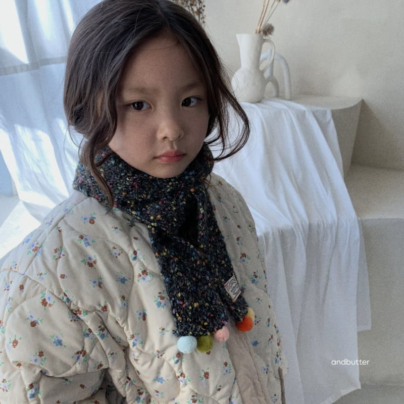 Andbutter - Korean Children Fashion - #fashionkids - Pompom Muffler
