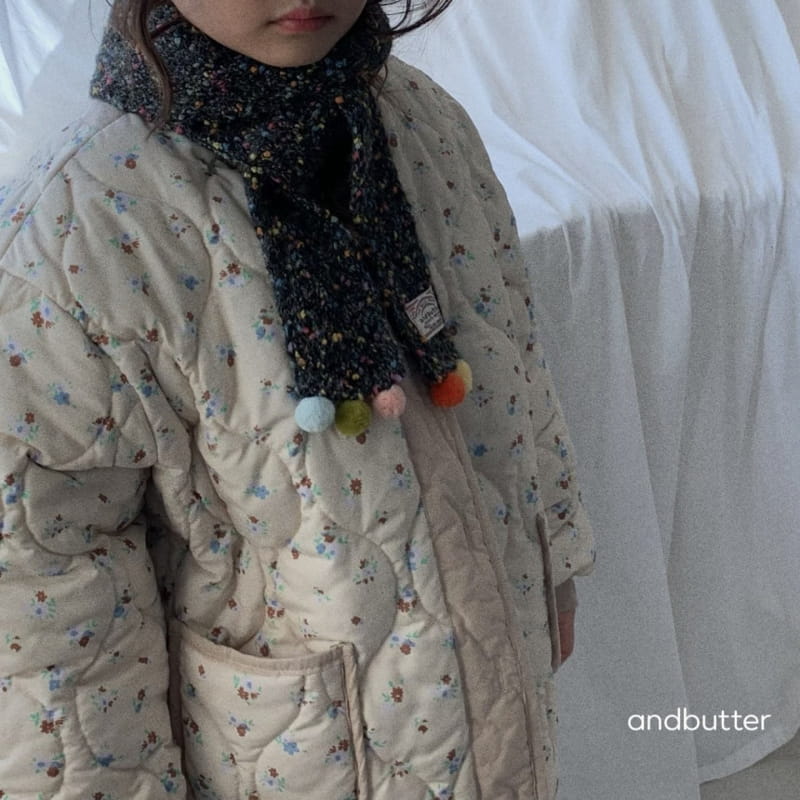 Andbutter - Korean Children Fashion - #kidsshorts - Pompom Muffler - 2