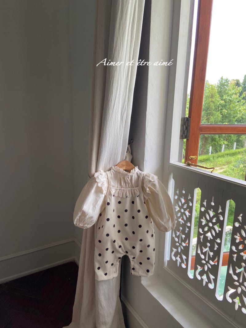 Anne Shirley - Korean Baby Fashion - #babyboutiqueclothing - Dot Dungareed Bodysuit - 2