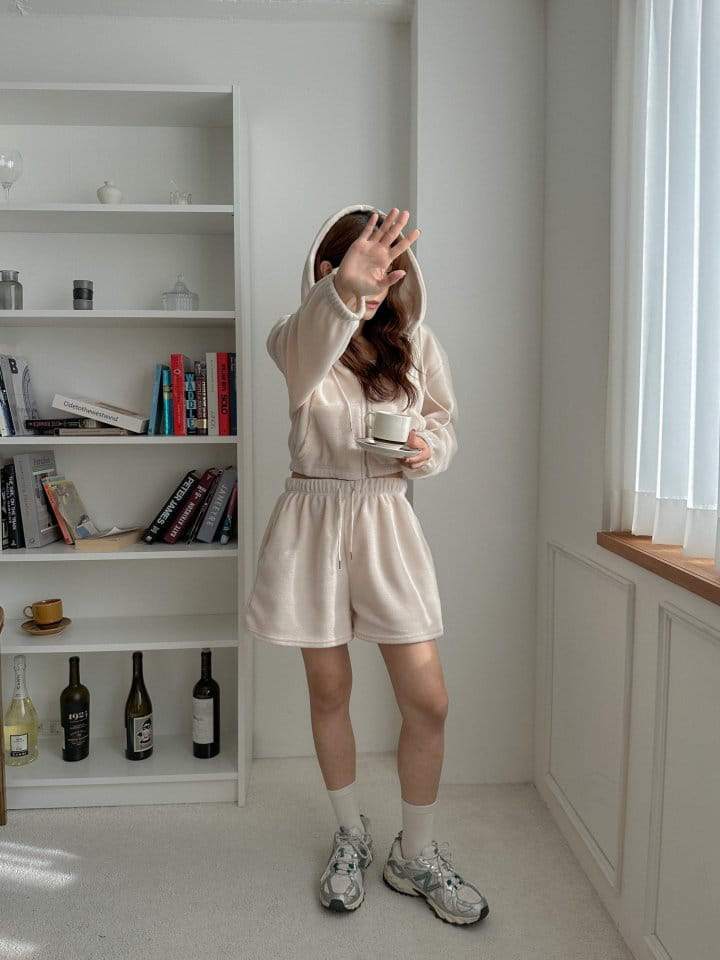 Another Plan - Korean Women Fashion - #womensfashion - Fleece Shorts SET - 6