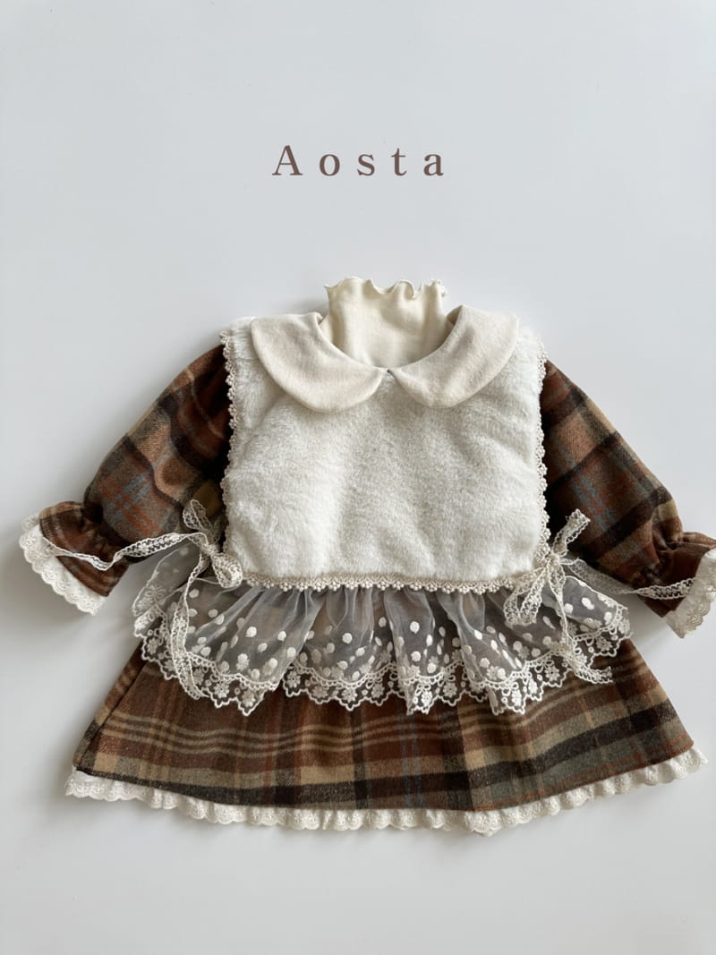 Aosta - Korean Children Fashion - #childofig - Check One-piece - 9
