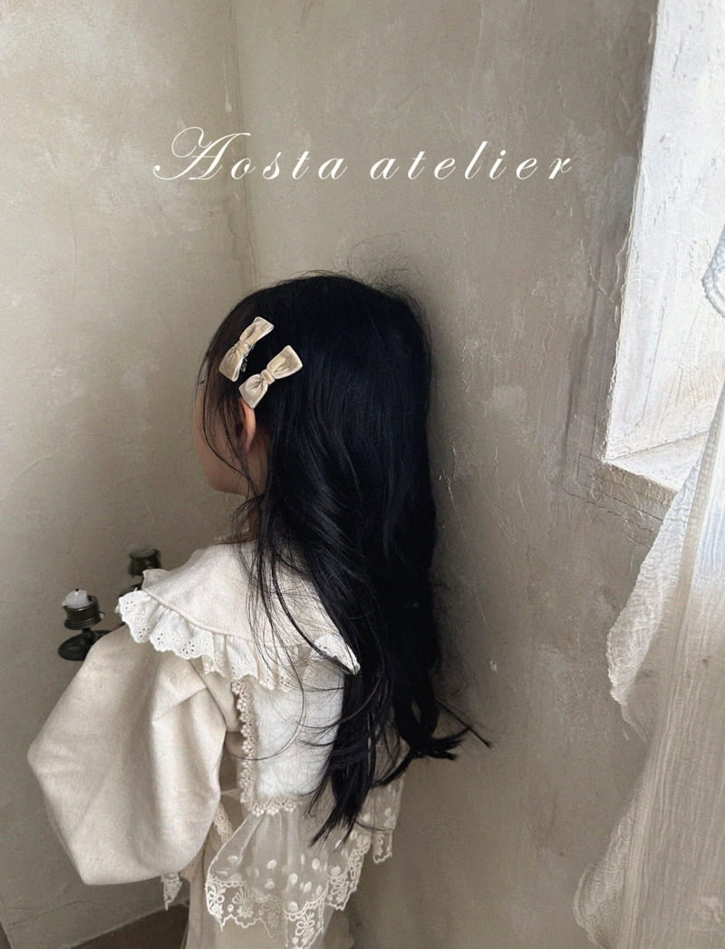 Aosta - Korean Children Fashion - #childofig - Velvet Ribbon Hairpin - 12