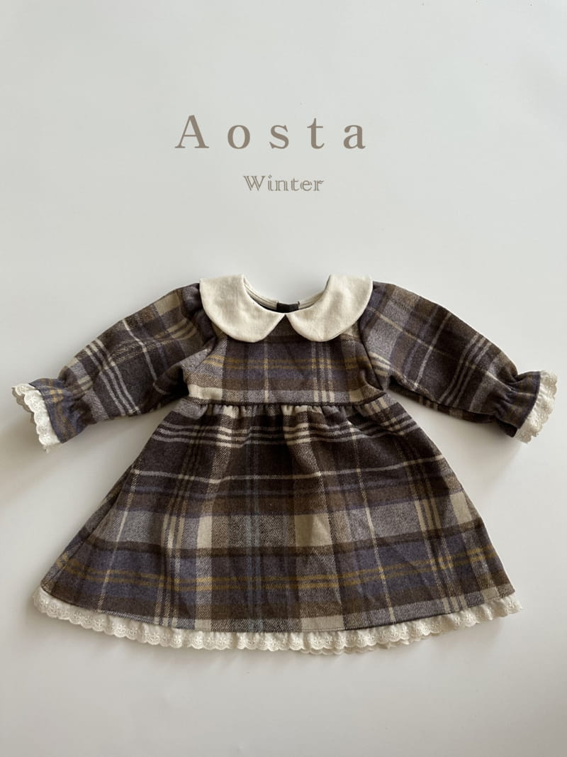 Aosta - Korean Children Fashion - #childrensboutique - Check One-piece - 10