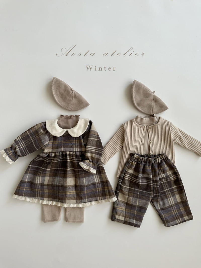 Aosta - Korean Children Fashion - #discoveringself - Check One-piece - 12