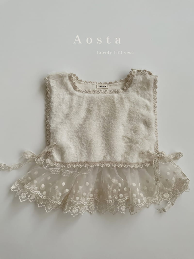 Aosta - Korean Children Fashion - #discoveringself - Lace Frill Vest
