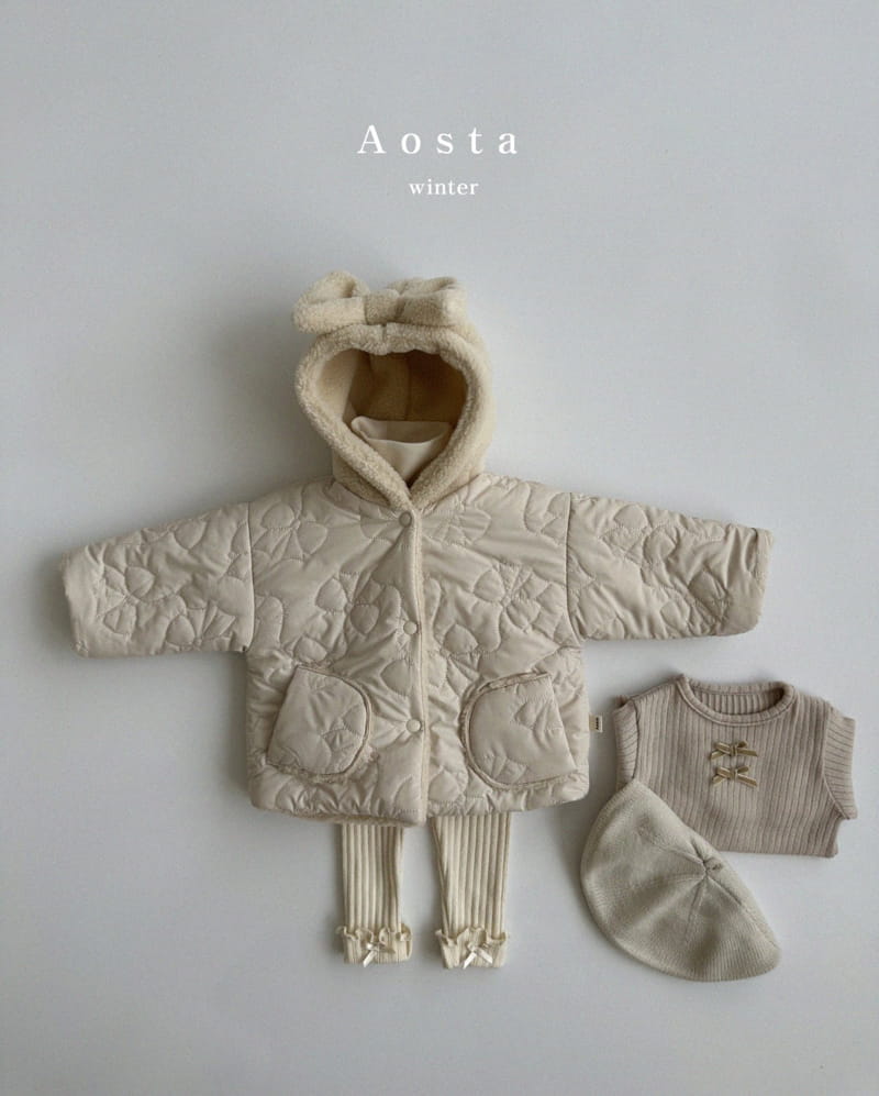 Aosta - Korean Children Fashion - #kidsshorts - Ribbon Shu Padding Jacket - 6
