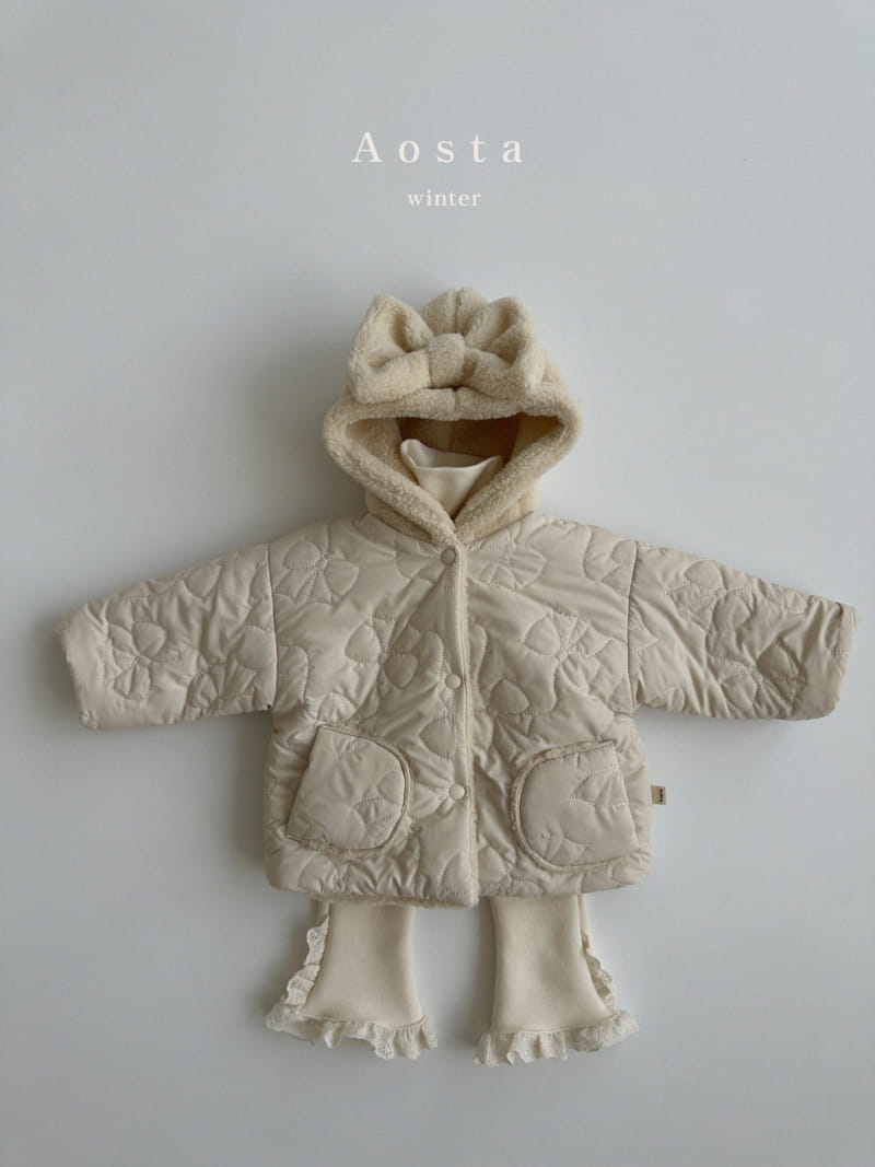 Aosta - Korean Children Fashion - #kidsstore - Ribbon Shu Padding Jacket - 7