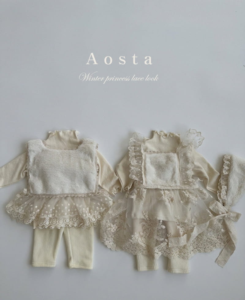 Aosta - Korean Children Fashion - #kidsshorts - Lace Frill Vest - 4