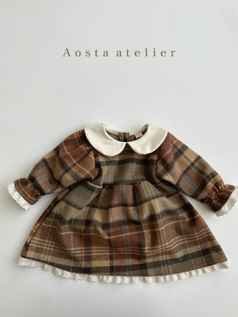 Aosta - Korean Children Fashion - #littlefashionista - Check One-piece - 2