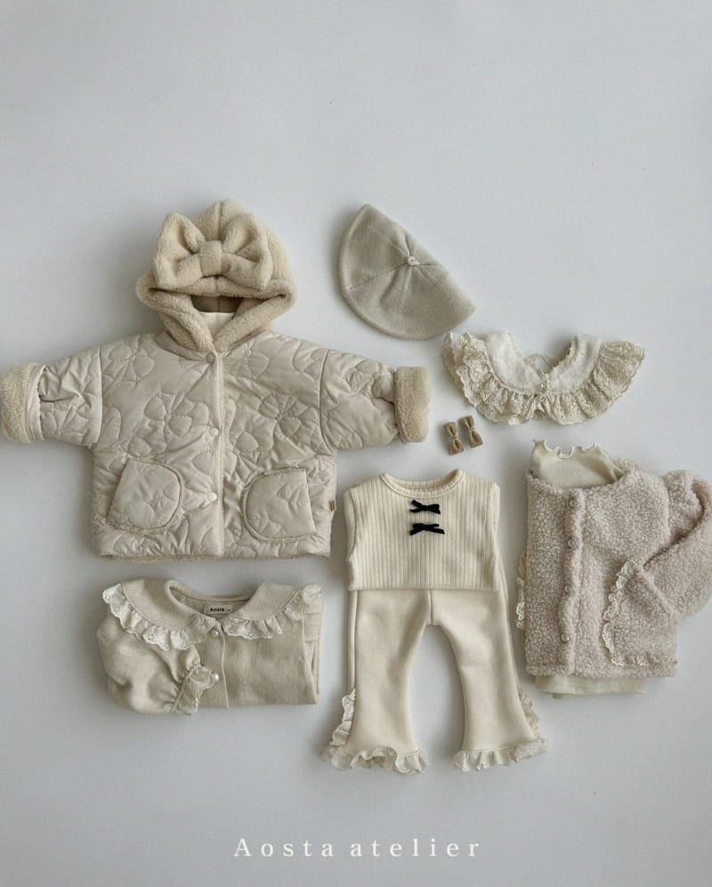 Aosta - Korean Children Fashion - #littlefashionista - Ribbon Shu Padding Jacket - 10